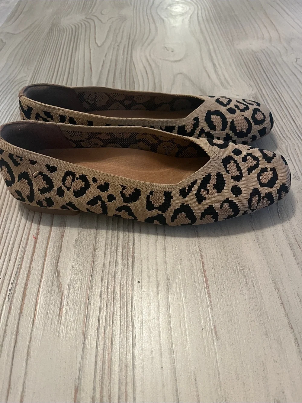 Vivaia Leopard Print Ballet Flats square toe size US 9.5 EU 40 - Picture 4 of 11